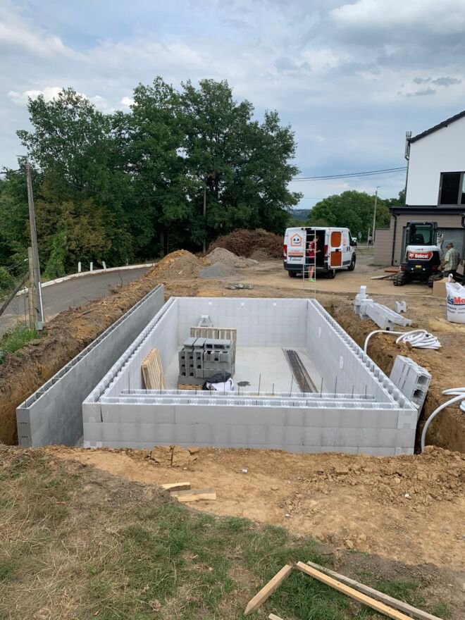 Construction d'une piscine